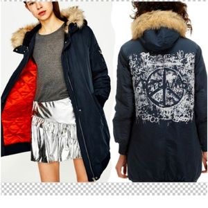 Zara Blue Park NWT Size xs